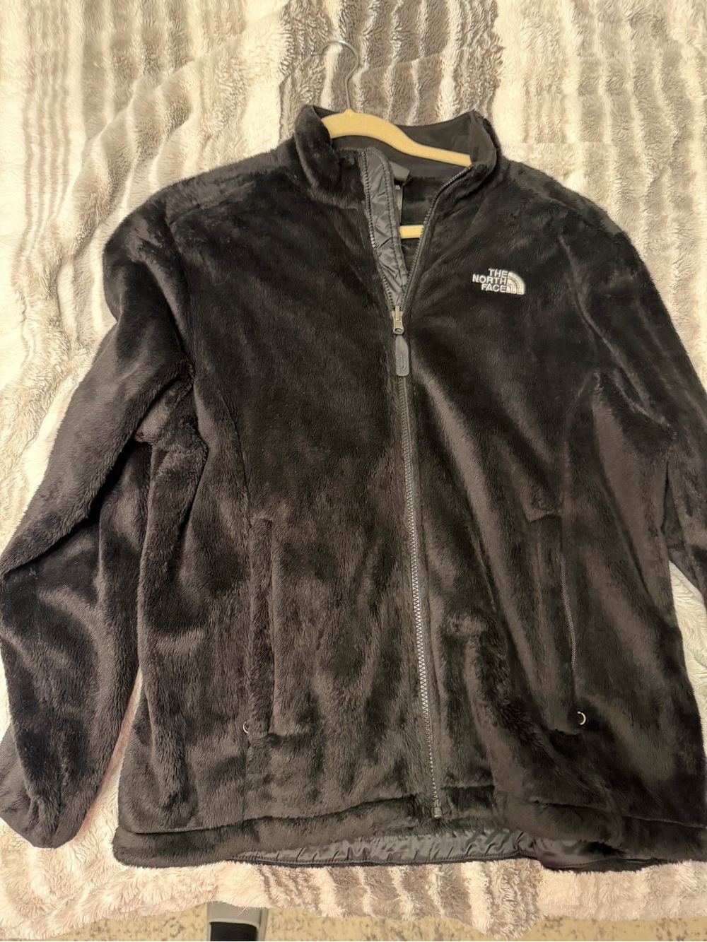 The North Face Black Teddy Fleece Full‑Zip Jacket